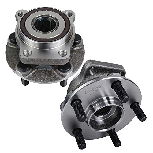 Autoround 513220 Both Front Driver Passenger Side Wheel Hub and Bearing Assembly 5Lug wABS 2Pack