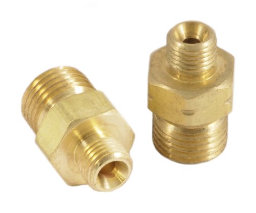 Forney 86152 Oxygen Acetylene Brass Fitting Oxygen and Acetylene Hose Couplers Adapters A to B Oxygen and Acetylene Carded Pair