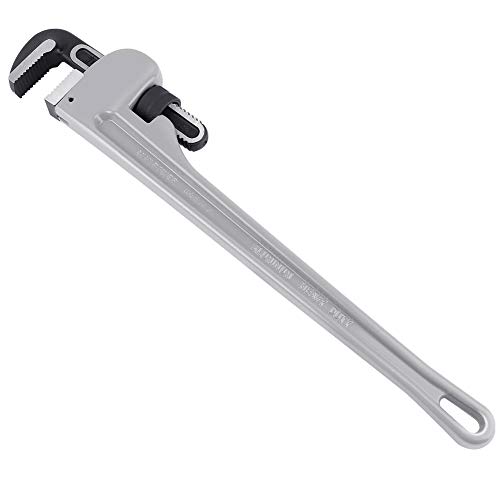 MAXPOWER 24 inch Pipe Wrench Aluminum Straight Pipe Wrench Heavy Duty 24Inch Plumbers Wrench