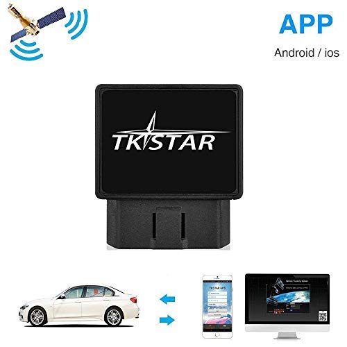 TKSTAR OBD Car GPS TrackerVehicle Real Time Tracking Device Teen Driving Coach  Vehicle GPS Anti-theft Fleet Moitoring System Free APP Support IOS Android TK816