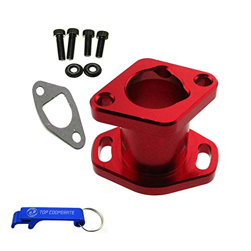 TCMotor Red Racing Performance Intake Pipe Inlet Manifold Gasket Screw For Predator 212cc For Honda GX200 For 65HP Chinese OHV Engines For Chinese 196cc Clone Engines Mini Bike Go Kart